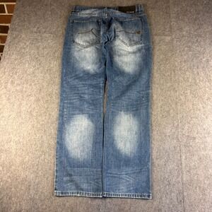 Rocawear Jeans Men's 32 Straight Fit Blue Denim Hip Hop Streetwear Y2K